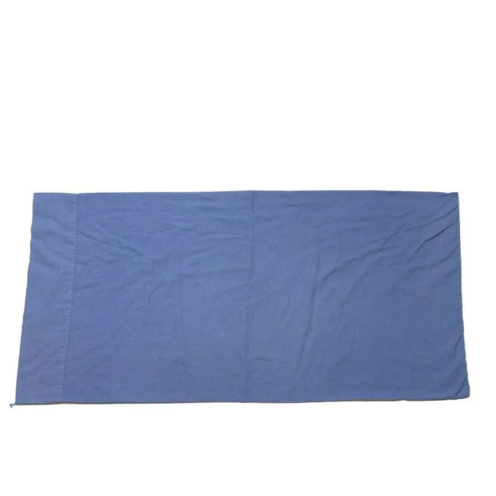 Vintage 1970s Pillowcases Solid Blue King Bedding